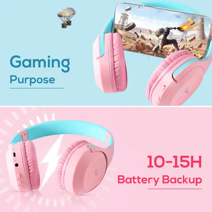 Eazy Kids - Bluetooth 5.4 Wireless Headset - Pink