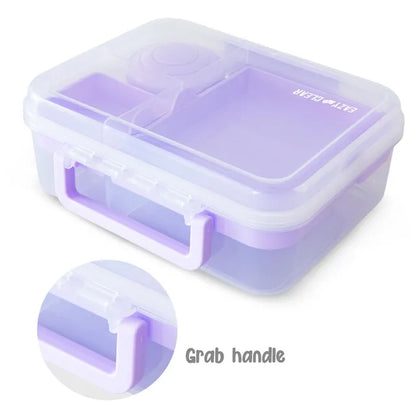 Eazy Kids - 3/4/5 Compartment Convertible 1650ml Bento Lunch Box with 150ml Gravy Bowl