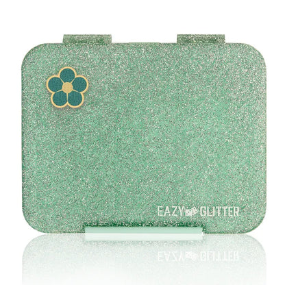 Eazy kids - 6 And 4 Convertible Bento Lunch Box - Glitter Green