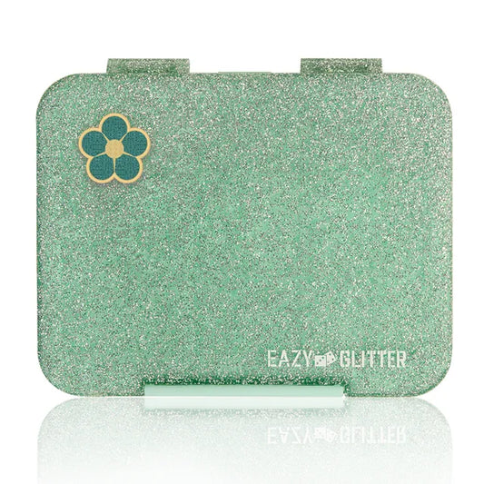 Eazy kids - 6 And 4 Convertible Bento Lunch Box - Glitter Green