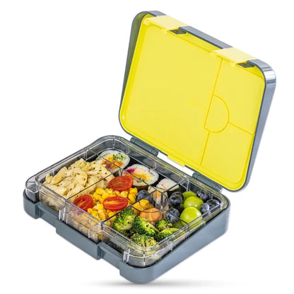 Eazy Kids - Convertible Bento Lunch Box with Spoon & Fork Set - T-Rex Dino