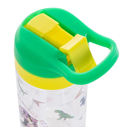 Eazy Kids - Dinosaur Tritan Water Bottle with Spray 500ml - Green/Yellow