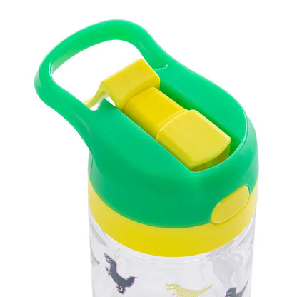 Eazy Kids - Dinosaur Tritan Water Bottle with Spray 500ml - Green/Yellow