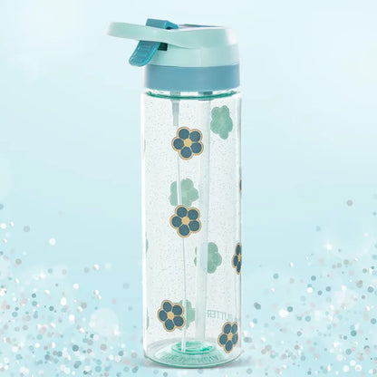 Eazy Kids - Flora Tritan Water Bottle with Spray 750ml - Gitter Green
