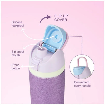 Eazy Kids - Glitter Insulated Stainless Steel Water Bottle - 720 ml
