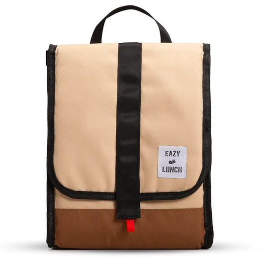 Eazy Kids - Insulated Foldable Lunch Bag - Beige/Brown