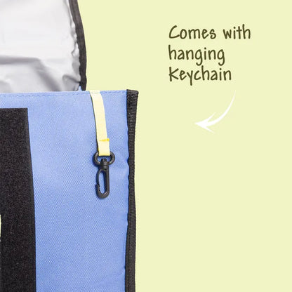 Eazy Kids - Insulated Foldable & Stylish Lunch Bag - Blue/Olive