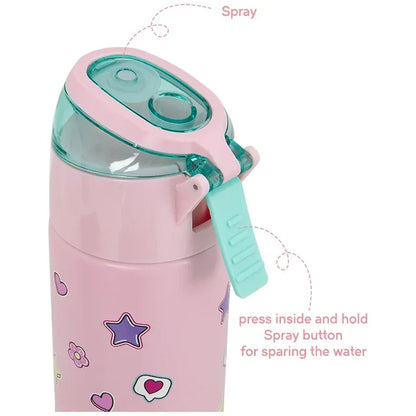 Eazy Kids - Insulated Stainless Steel Spray Water Bottle - Always Believe Pink - 640 ml