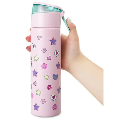 Eazy Kids - Insulated Stainless Steel Spray Water Bottle - Always Believe Pink - 640 ml