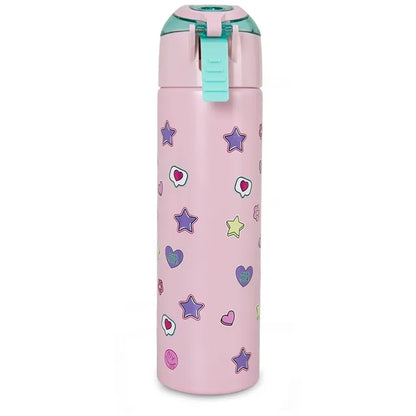 Eazy Kids - Insulated Stainless Steel Spray Water Bottle - Always Believe Pink - 640 ml