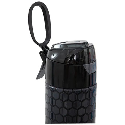Eazy Kids - Insulated Stainless Steel Spray Water Bottle - Football Black - 640 ml