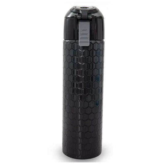 Eazy Kids - Insulated Stainless Steel Spray Water Bottle - Football Black - 640 ml