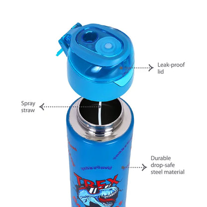 Eazy Kids - Insulated Steel Water Bottle With Spray - Dino - 640ml