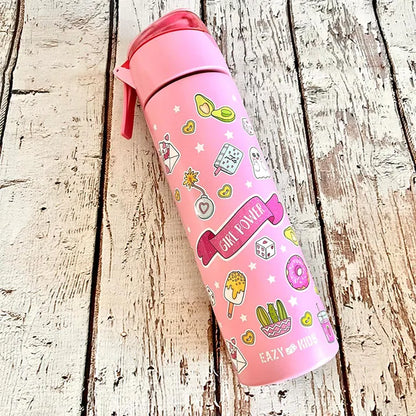 Eazy Kids - Insulated Steel Water Bottle With Spray - Pink - 640ml
