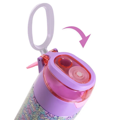 Eazy Kids - Insulated Steel Water Bottle with Spray Butterfly 640ml - Purple