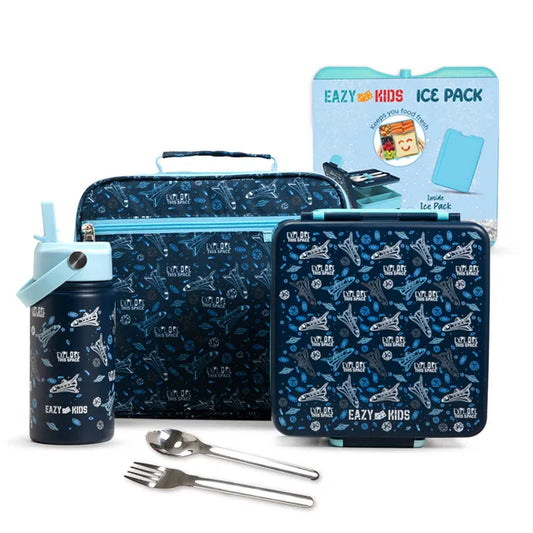 Eazy Kids - Jumbo Bento Lunch Box Set with Insulated Lunch Bag