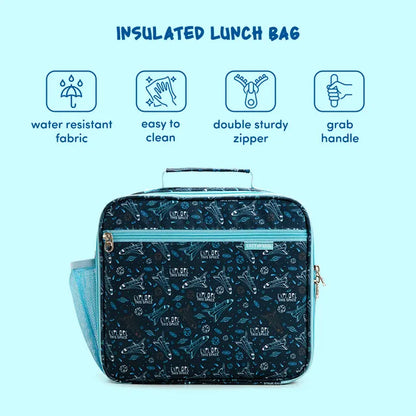 Eazy Kids - Jumbo Bento Lunch Box Set with Insulated Lunch Bag