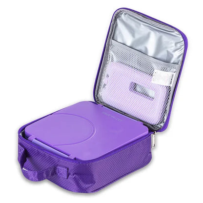 Eazy Kids - Jumbo Bento Lunch Box Set with Stainless Steel Food Jar, Icepack and Lunch Bag