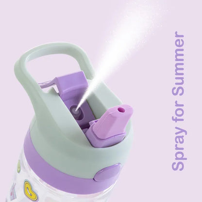 Eazy Kids - Muffin Tritan Water Bottle with Spray 500ml - Purple