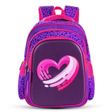 Eazy Kids - 16" School Bag - Love & Hugs Purple