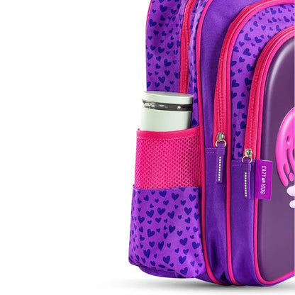 Eazy Kids - 16" School Bag - Love & Hugs Purple