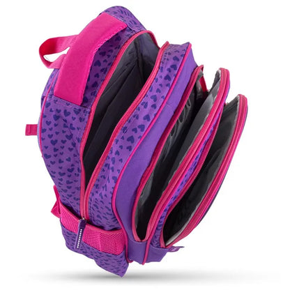 Eazy Kids - 16" School Bag - Love & Hugs Purple