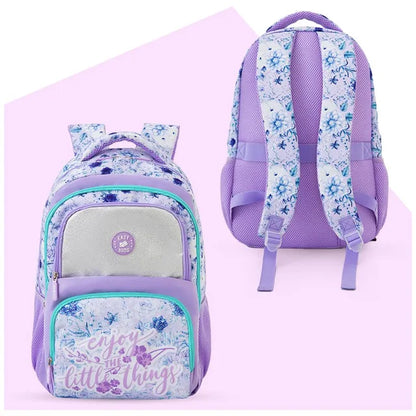 Eazy Kids - 18" Backpack With Lunch Bag, Pencil Case And Laptop Compartment -  Purple
