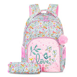 Eazy Kids - 17" School Bag With Pencil Pouch - Love Pink