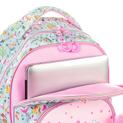 Eazy Kids - 17" School Bag With Pencil Pouch - Love Pink