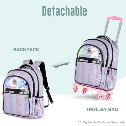 Eazy Kids - 17" School Bag with Lunch & Pencil Bag - Good Vibes