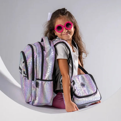 Eazy Kids - 17" School Bag with Lunch & Pencil Bag - Good Vibes