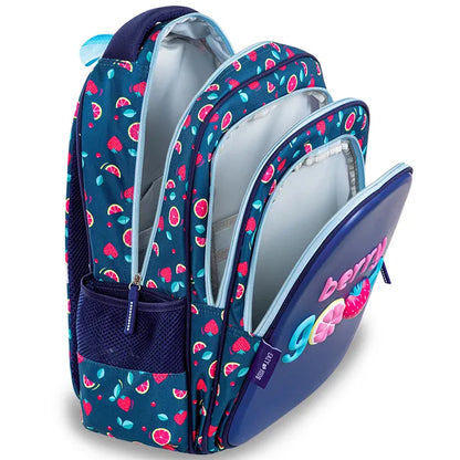 Eazy Kids - 16" School Bag with Pencil Case - Berry Good Blue