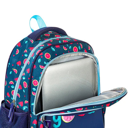 Eazy Kids - 16" School Bag with Pencil Case - Berry Good Blue