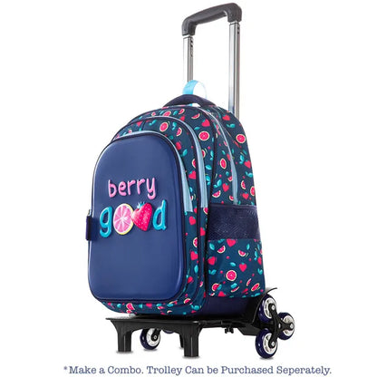 Eazy Kids - 16" School Bag with Pencil Case - Berry Good Blue