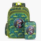 Eazy Kids - 16" School Bag with Pencil Case - Dino Green