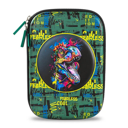 Eazy Kids - 16" School Bag with Pencil Case - Dino Green