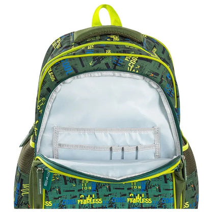 Eazy Kids - 16" School Bag with Pencil Case - Dino Green