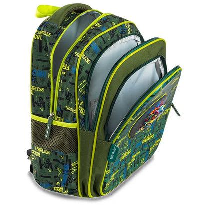 Eazy Kids - 16" School Bag with Pencil Case - Dino Green