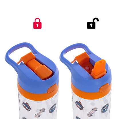 Eazy Kids - Skater Tritan Water Bottle with Spray 500ml - Blue/Orange