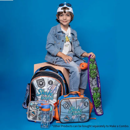 Eazy Kids - Skater Tritan Water Bottle with Spray 500ml - Blue/Orange