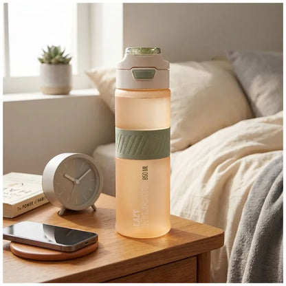 Eazy Kids - Spout Lid And Handle Tritan Water Bottle - Ivory - 850 ml