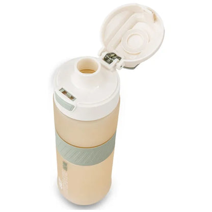Eazy Kids - Spout Lid And Handle Tritan Water Bottle - Ivory - 850 ml