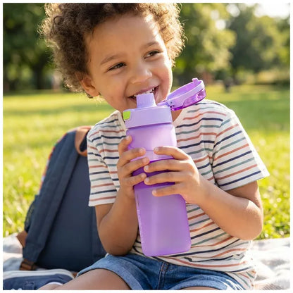 Eazy Kids - Spout Lid And Handle Tritan Water Bottle - Lavender Pulse - 850 ml