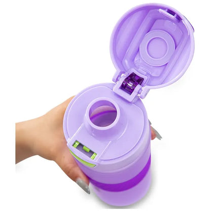 Eazy Kids - Spout Lid And Handle Tritan Water Bottle - Lavender Pulse - 850 ml