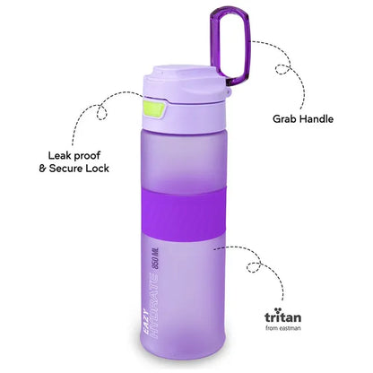 Eazy Kids - Spout Lid And Handle Tritan Water Bottle - Lavender Pulse - 850 ml
