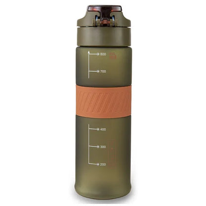 Eazy Kids - Spout Lid And Handle Tritan Water Bottle - Olive Green - 850 ml