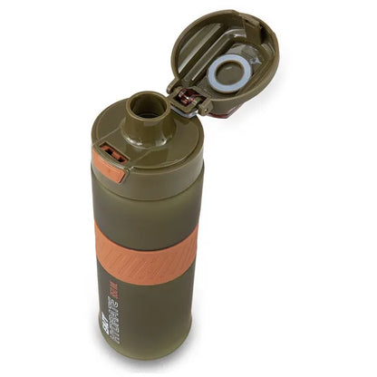 Eazy Kids - Spout Lid And Handle Tritan Water Bottle - Olive Green - 850 ml
