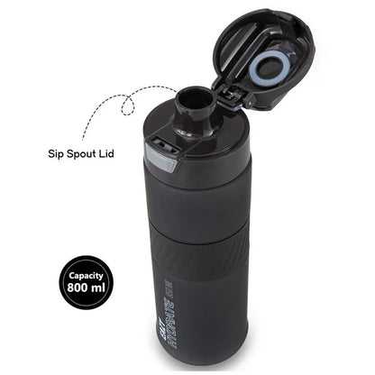 Eazy Kids - Spout Lid And Handle Tritan Water Bottle - Phantom Black - 850 ml