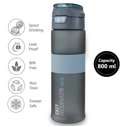 Eazy Kids - Spout Lid And Handle Tritan Water Bottle - Storm Navy - 850 ml