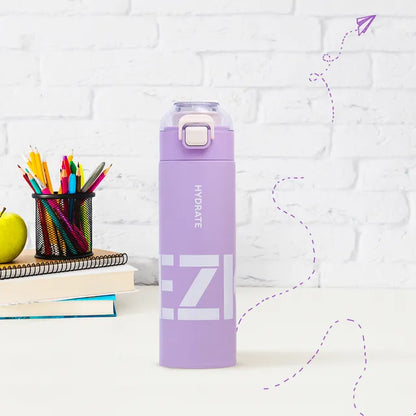 Eazy Kids - Stainless Steel Insulated Travel Water Bottle - 550ml - Purple